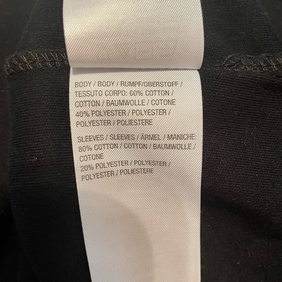 Quacker Factory Black Sweatshirt Velour Sleeves w/Rhinestone Detail Size XL - Picture 8 of 9